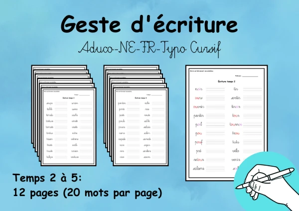 Geste Graphique Temps 2 à 5