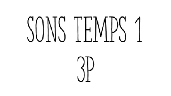 Fiches d'exercices + évaluations sons temps 1 (3P)