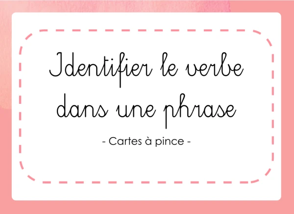 Identifier le verbe dans une phrase