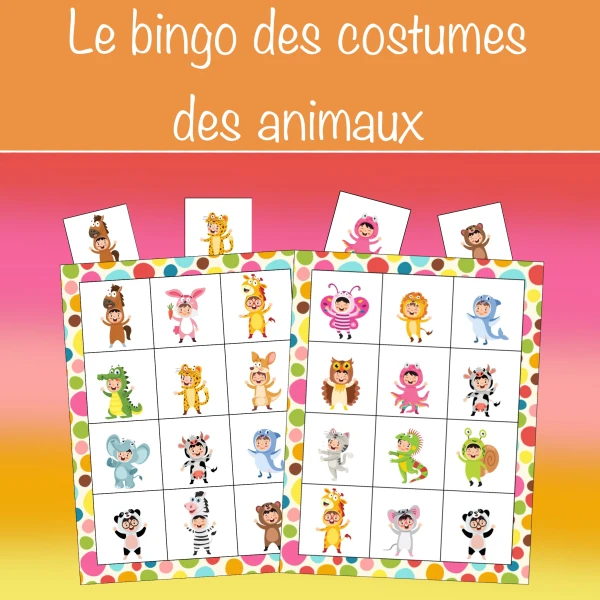 Le bingo des costumes des animaux