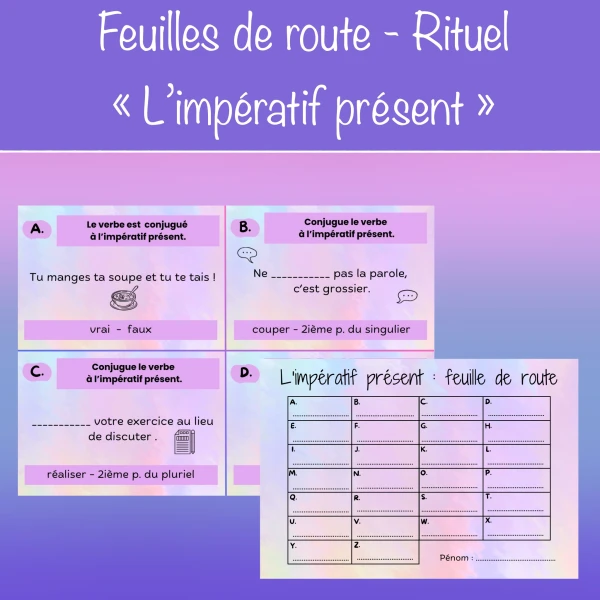 Feuille de route "L'impératif présent"